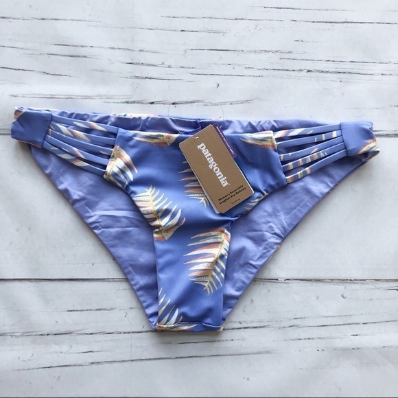 Patagonia Seaglass Bay reversible swim bikini bottom palms of spring NEW - Picture 1 of 8